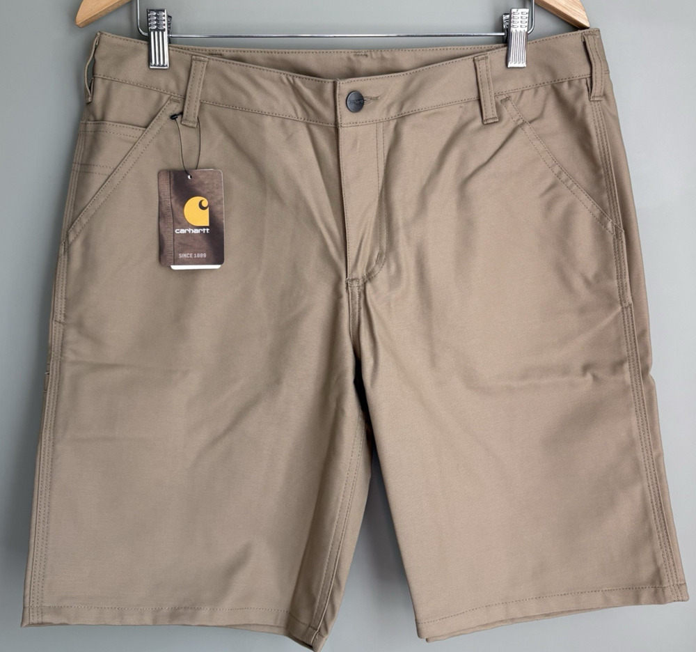 Carhartt Rugged Professional Original Fit Shorts Dark Khaki Workwear Size 12